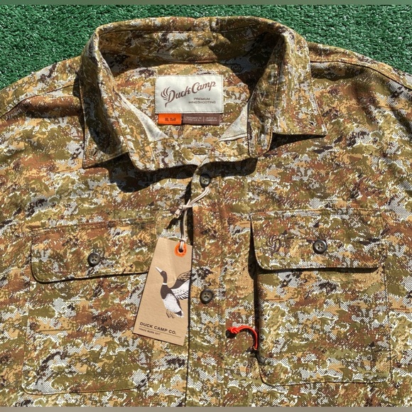 NWT Duck Camp Midland 2.0 Camo Camouflage Button Up Shirt Men’s Size XL Tall - Picture 7 of 10